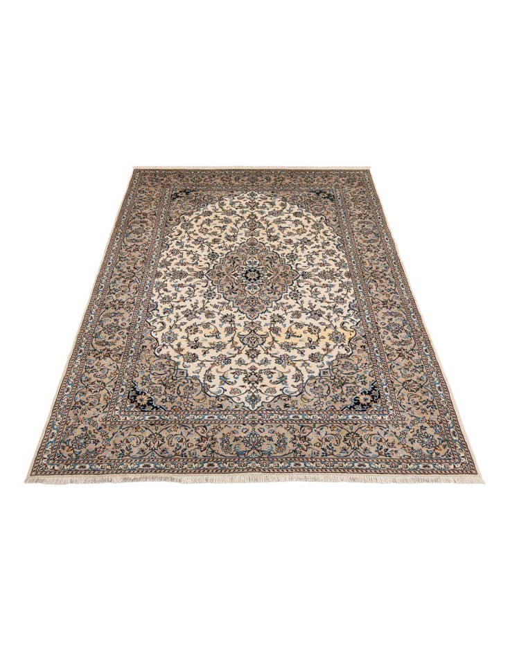 Detail image of 6' 7 x 9' 3 Hand Knotted Kashan Persian Wool Rug