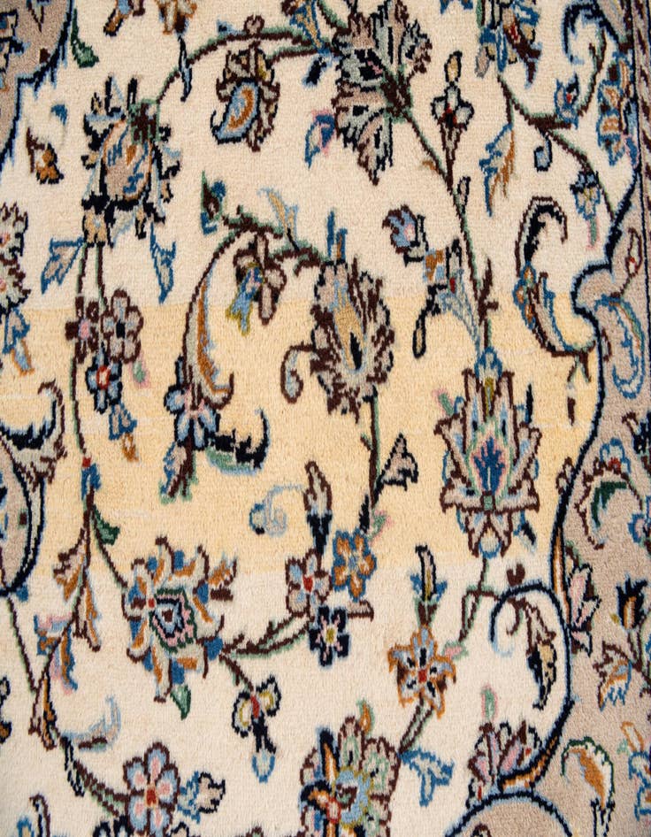 Detail image of 6' 7 x 9' 3 Hand Knotted Kashan Persian Wool Rug