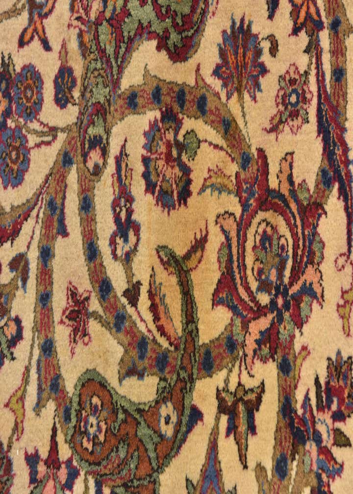 7' 3 x 10' 5 Hand Knotted Kashan Persian Wool Rug