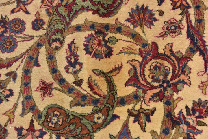 7' 3 x 10' 5 Hand Knotted Kashan Persian Wool Rug