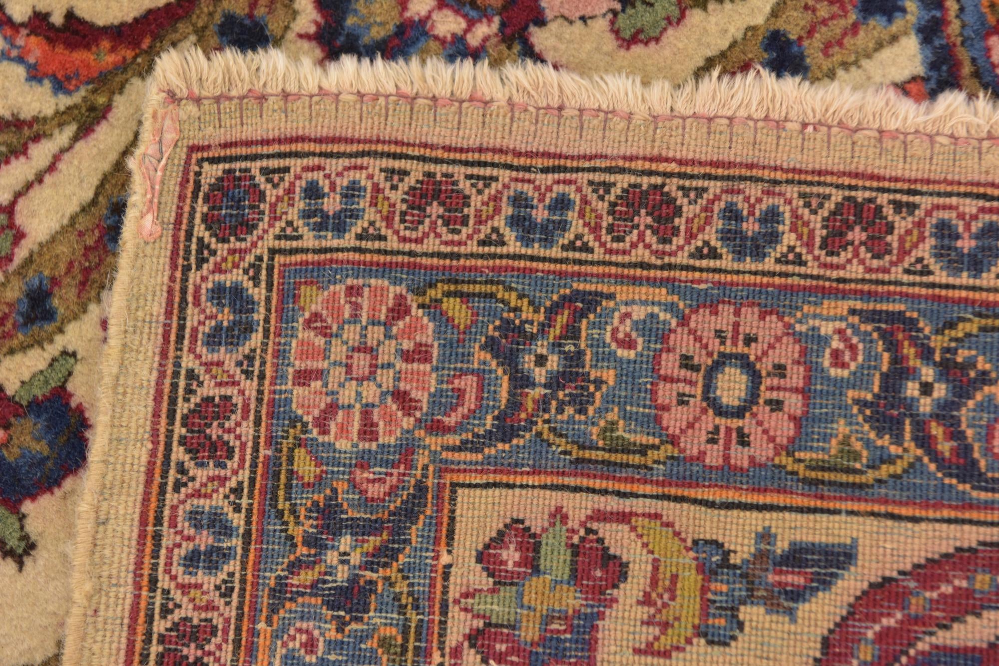 7' 3 x 10' 5 Hand Knotted Kashan Persian Wool Rug