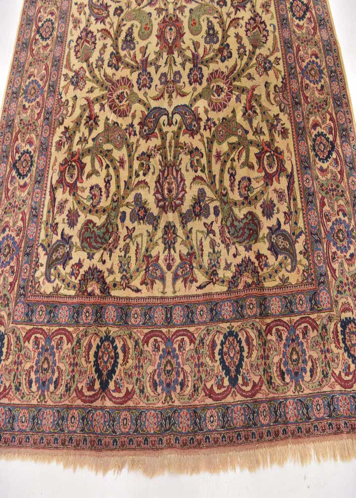 7' 3 x 10' 5 Hand Knotted Kashan Persian Wool Rug