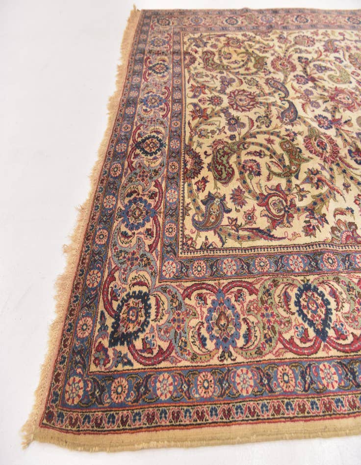 Detail image of 7' 3 x 10' 5 Hand Knotted Kashan Persian Wool Rug