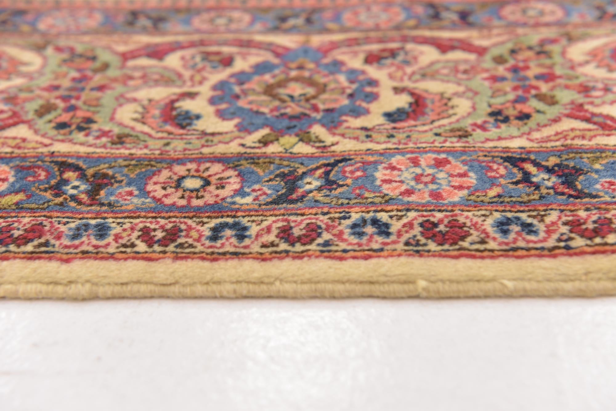 7' 3 x 10' 5 Hand Knotted Kashan Persian Wool Rug