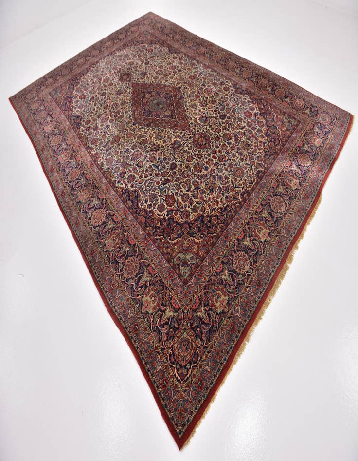 Detail image of 8' 8 x 12' 2 Hand Knotted Kashan Persian Rug