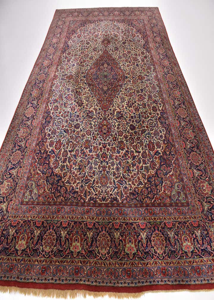 8' 8 x 12' 2 Hand Knotted Kashan Persian Rug