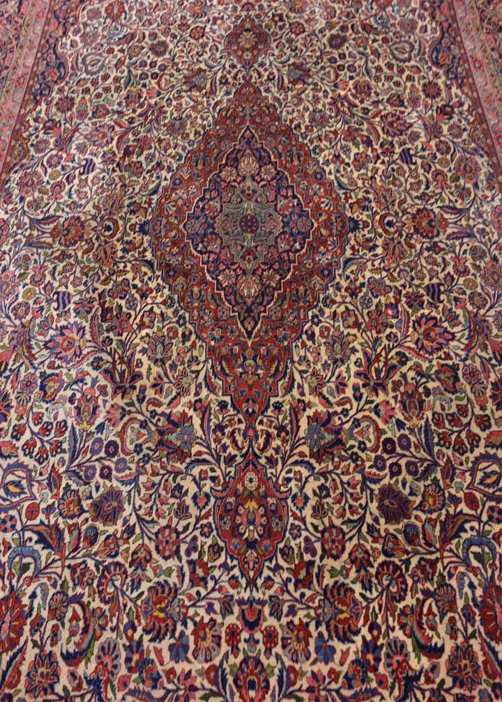 8' 8 x 12' 2 Hand Knotted Kashan Persian Rug