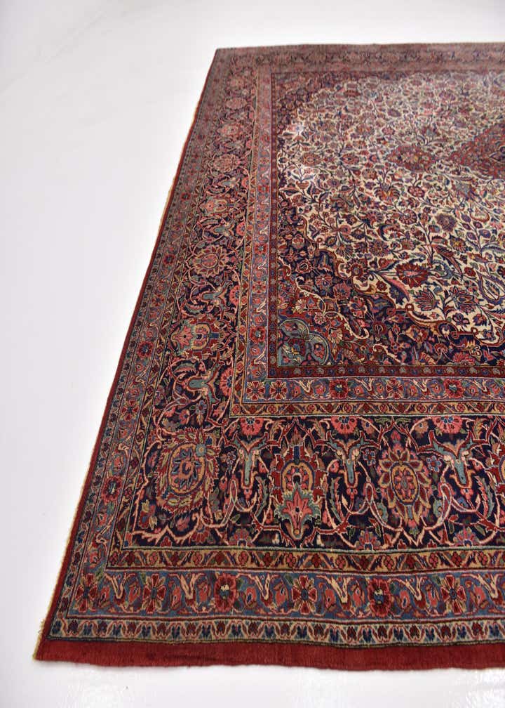 8' 8 x 12' 2 Hand Knotted Kashan Persian Rug