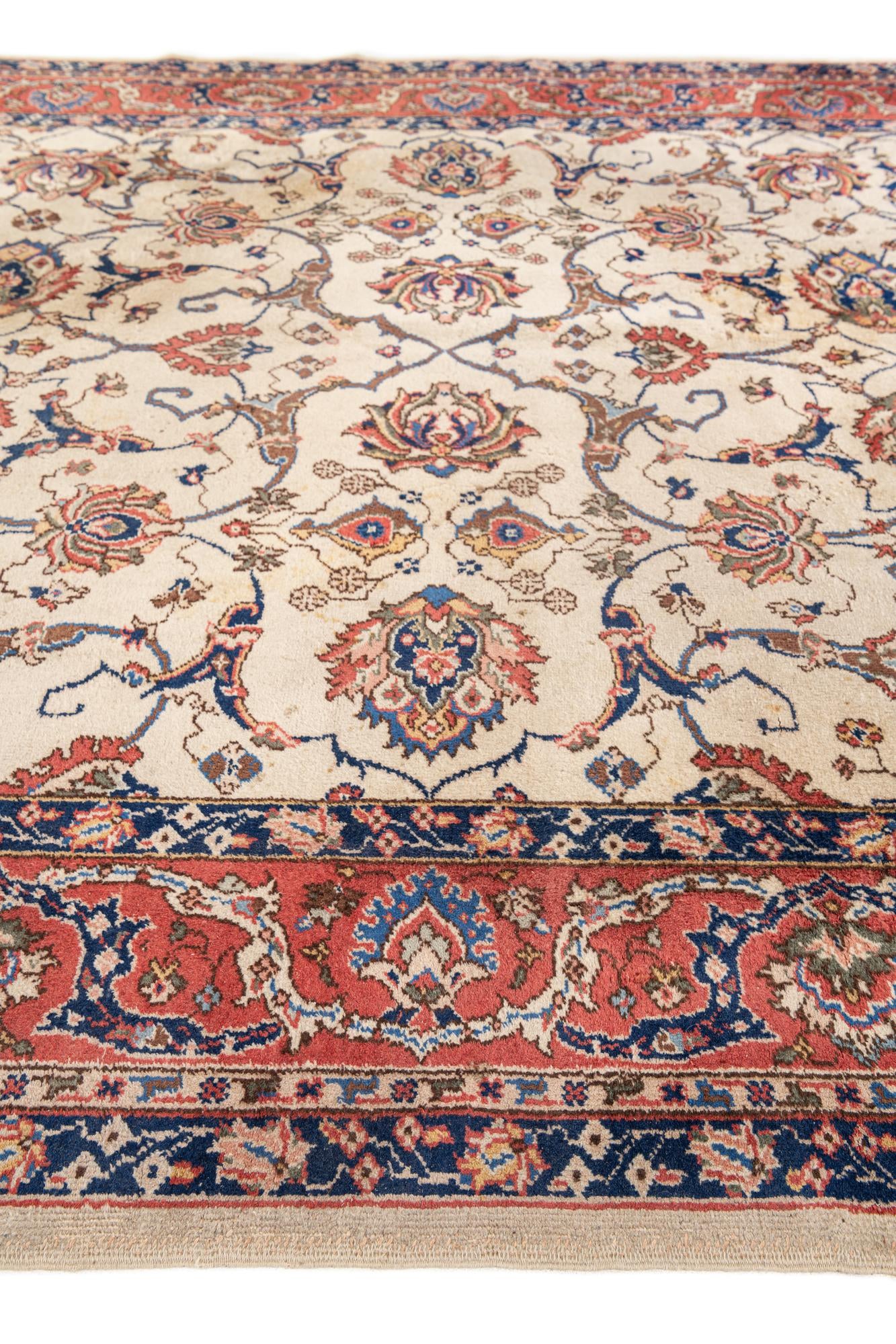8' 8 x 11' 10 Hand Knotted Kashan Persian Wool Rug