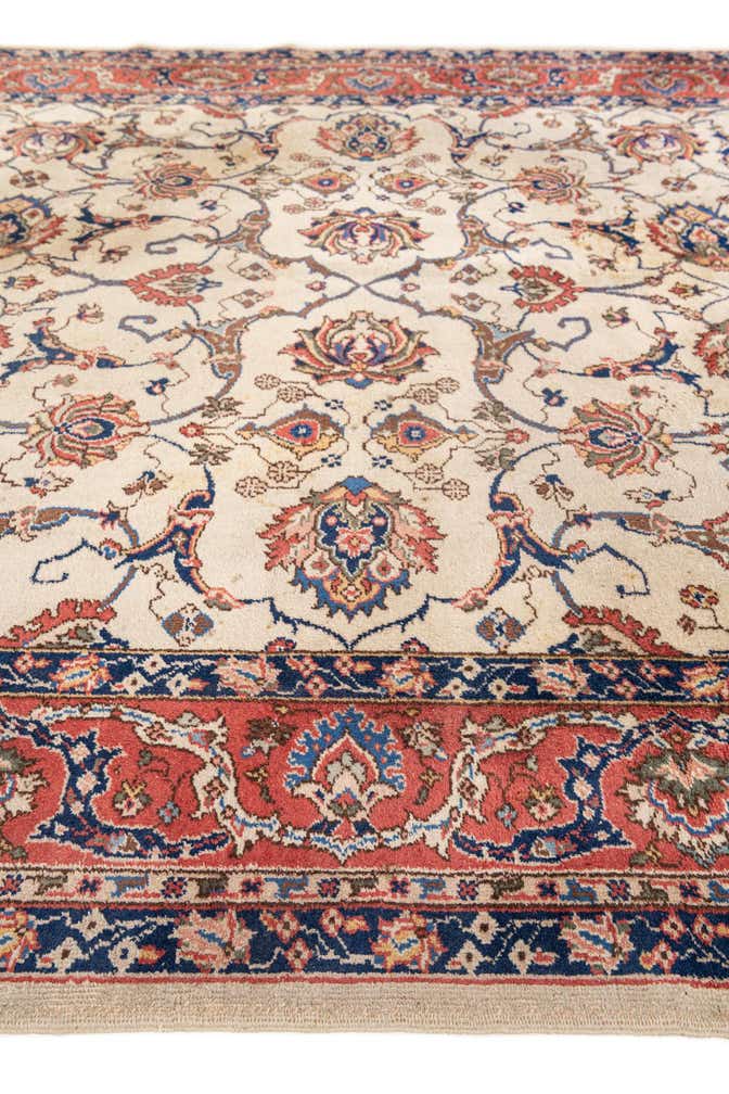8' 8 x 11' 10 Hand Knotted Kashan Persian Wool Rug