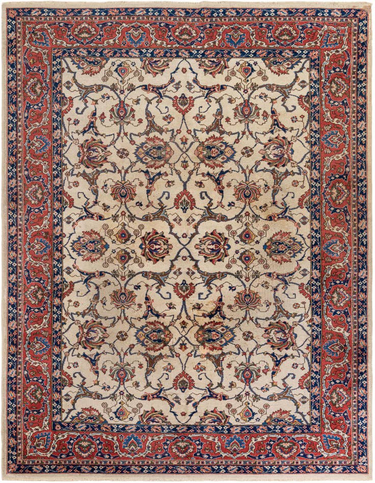 Detail image of 8' 8 x 11' 10 Hand Knotted Kashan Persian Wool Rug