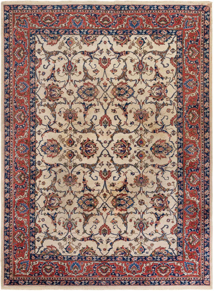 Detail image of 8' 8 x 11' 10 Hand Knotted Kashan Persian Wool Rug