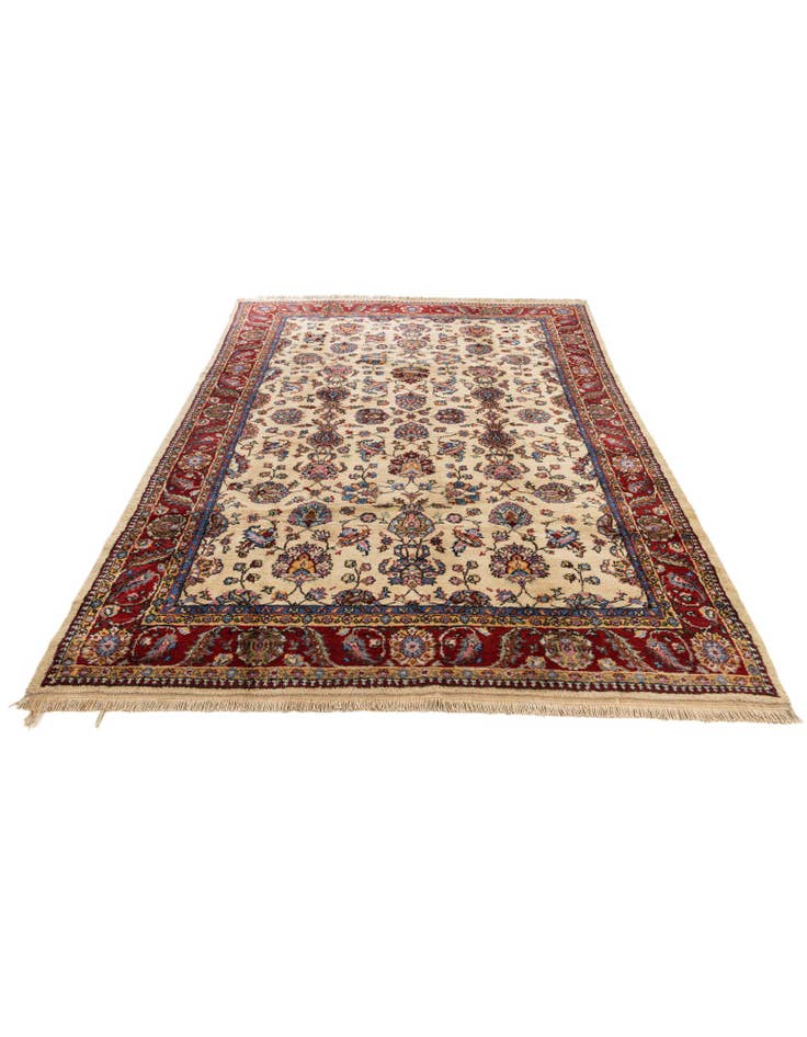 Detail image of 7' 2 x 10' 2 Hand Knotted Kashan Wool Rug