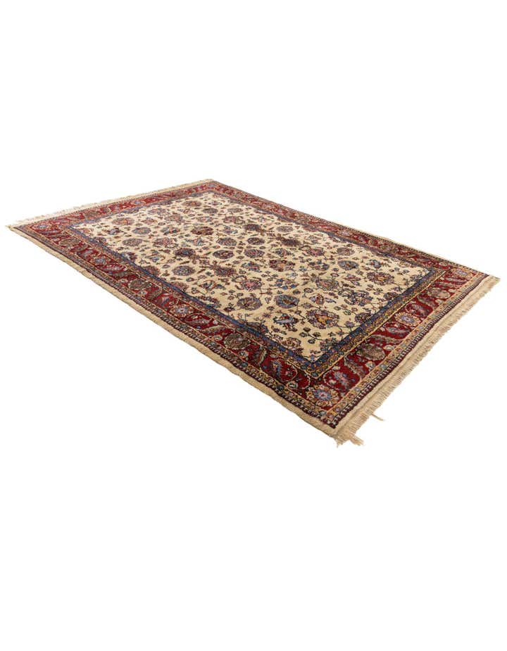 7' 2 x 10' 2 Hand Knotted Kashan Wool Rug