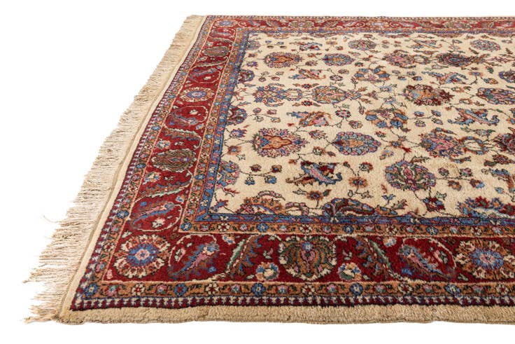 Detail image of 7' 2 x 10' 2 Hand Knotted Kashan Wool Rug