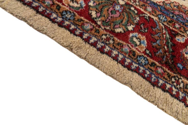 Detail image of 7' 2 x 10' 2 Hand Knotted Kashan Wool Rug