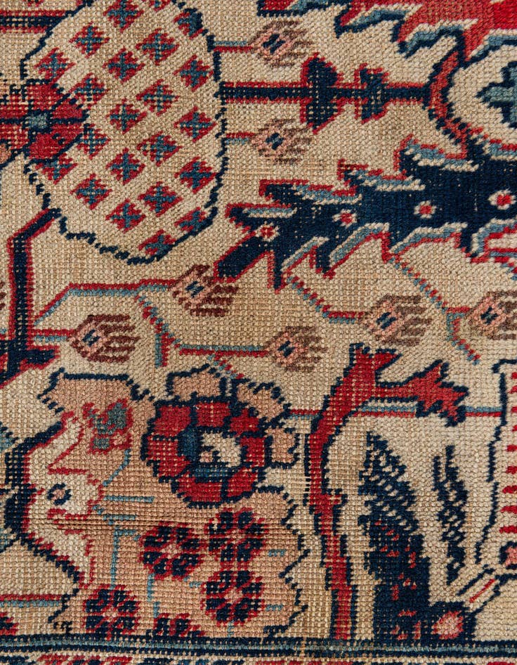Detail image of 6' 6 x 9' 5  Hand Knotted Kashan Persian Wool Rug