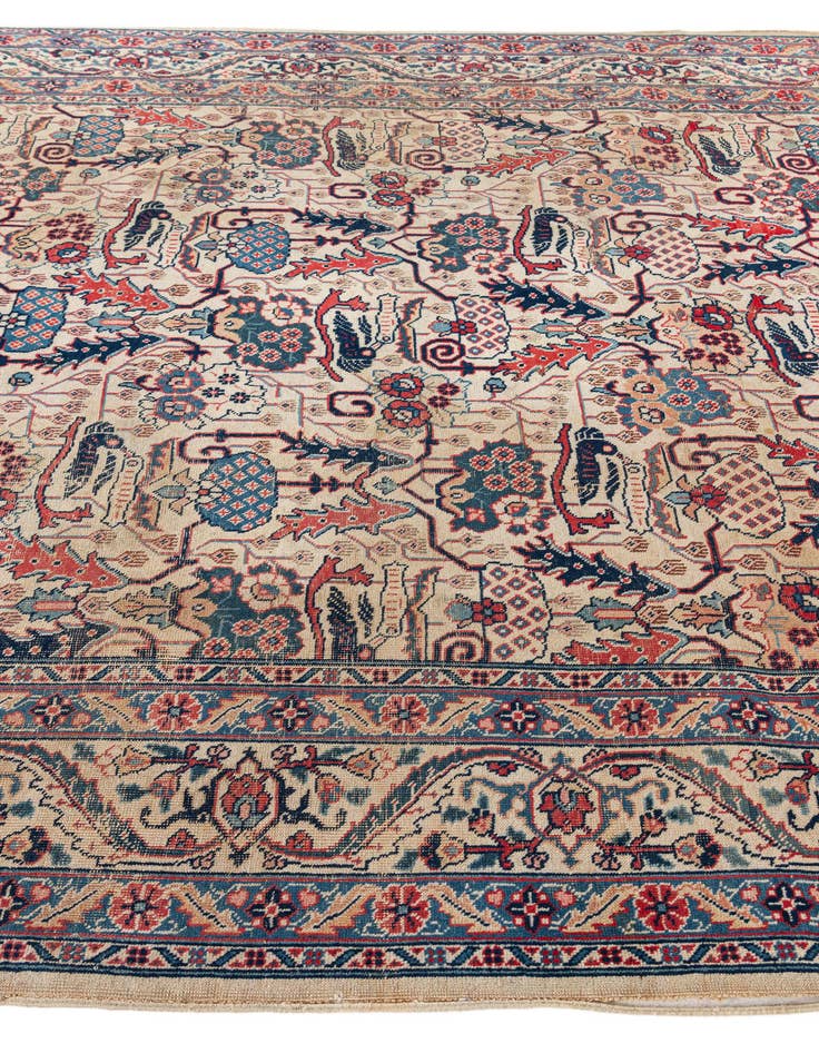 Detail image of 6' 6 x 9' 5  Hand Knotted Kashan Persian Wool Rug