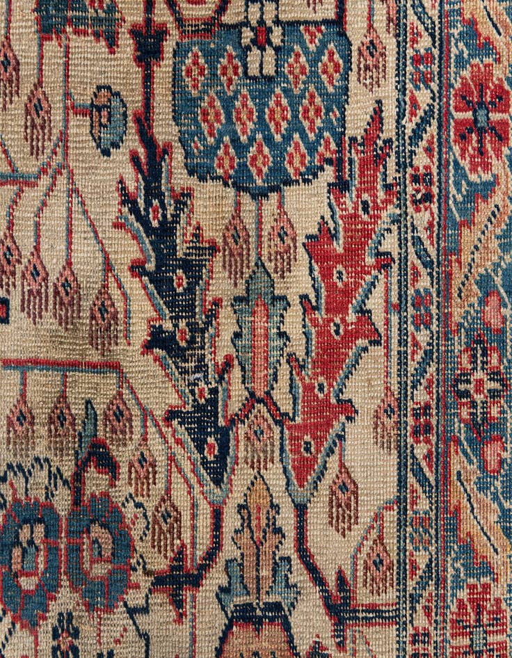 Detail image of 6' 6 x 9' 5  Hand Knotted Kashan Persian Wool Rug