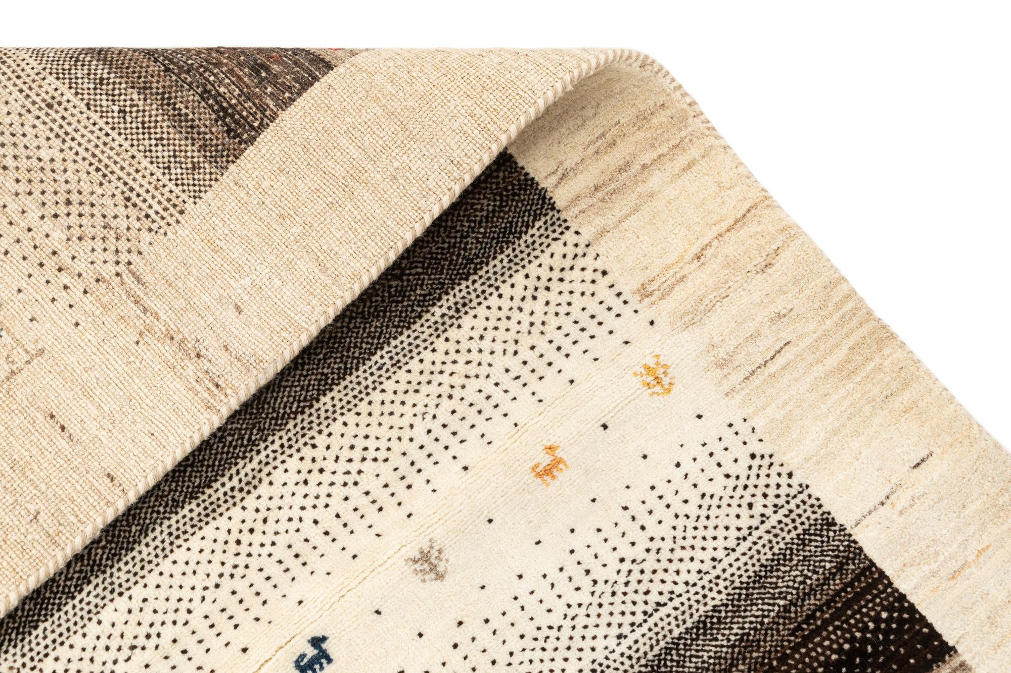 5' x 6' 7 Hand Knotted Kashkuli Gabbeh Wool Rug