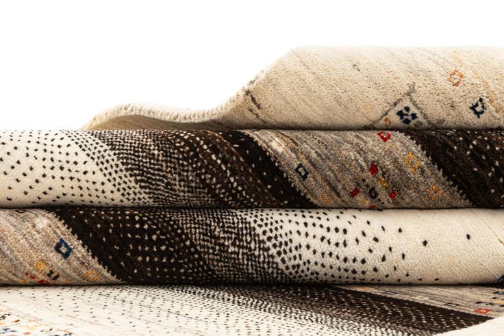 Detail image of 5' x 6' 7 Hand Knotted Kashkuli Gabbeh Wool Rug