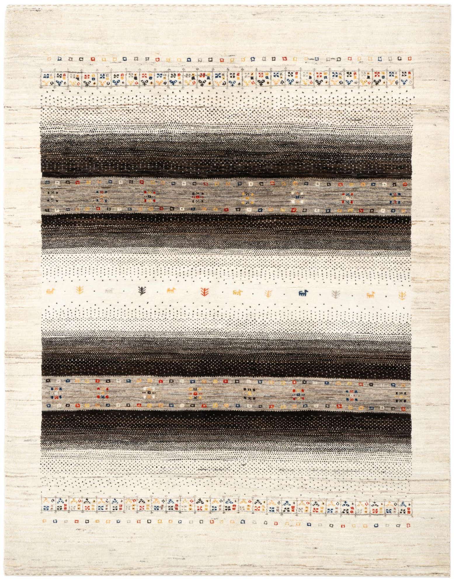 5' x 6' 7 Hand Knotted Kashkuli Gabbeh Wool Rug