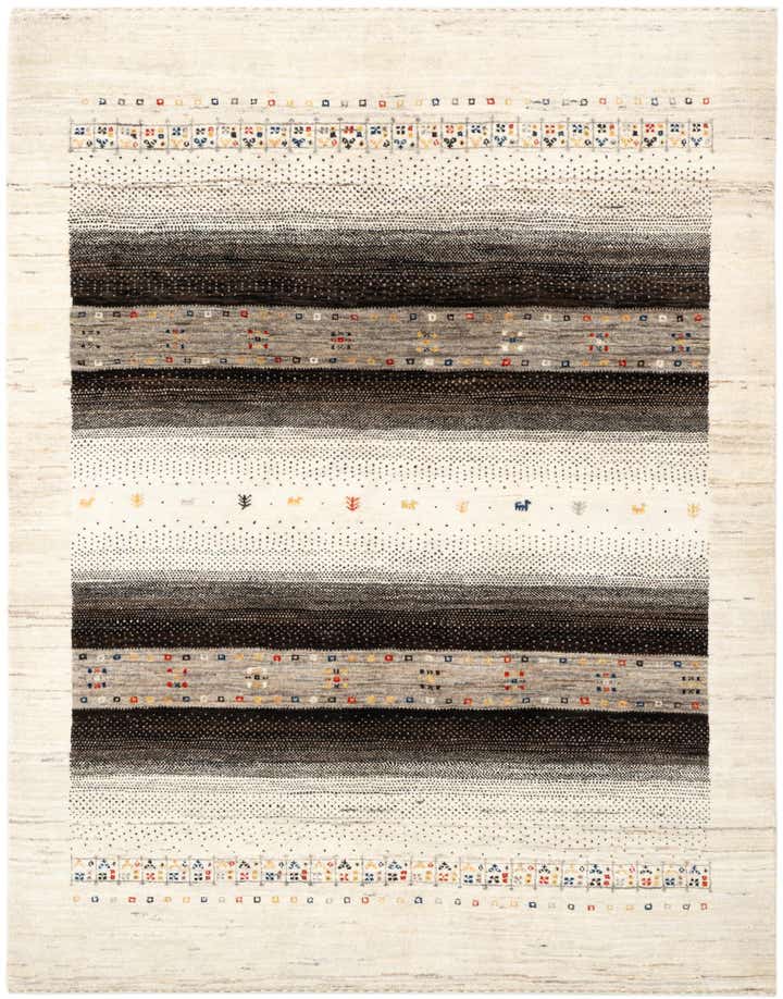 5' x 6' 7 Hand Knotted Kashkuli Gabbeh Wool Rug