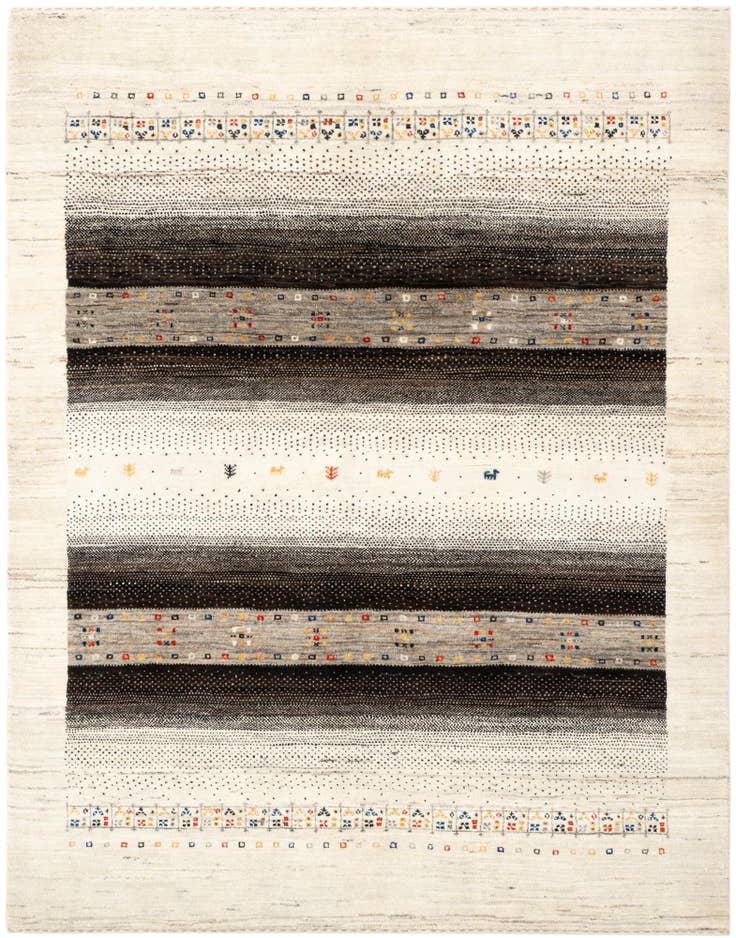 Detail image of 5' x 6' 7 Hand Knotted Kashkuli Gabbeh Wool Rug