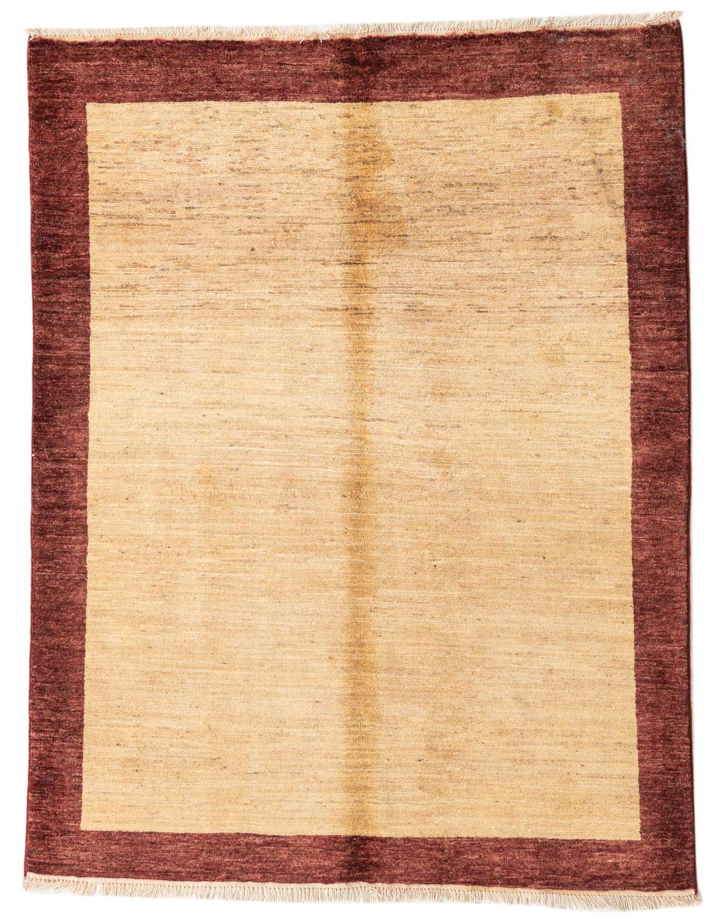3' 10 x 5' 7 Hand Knotted Kashkuli Gabbeh Wool Rug