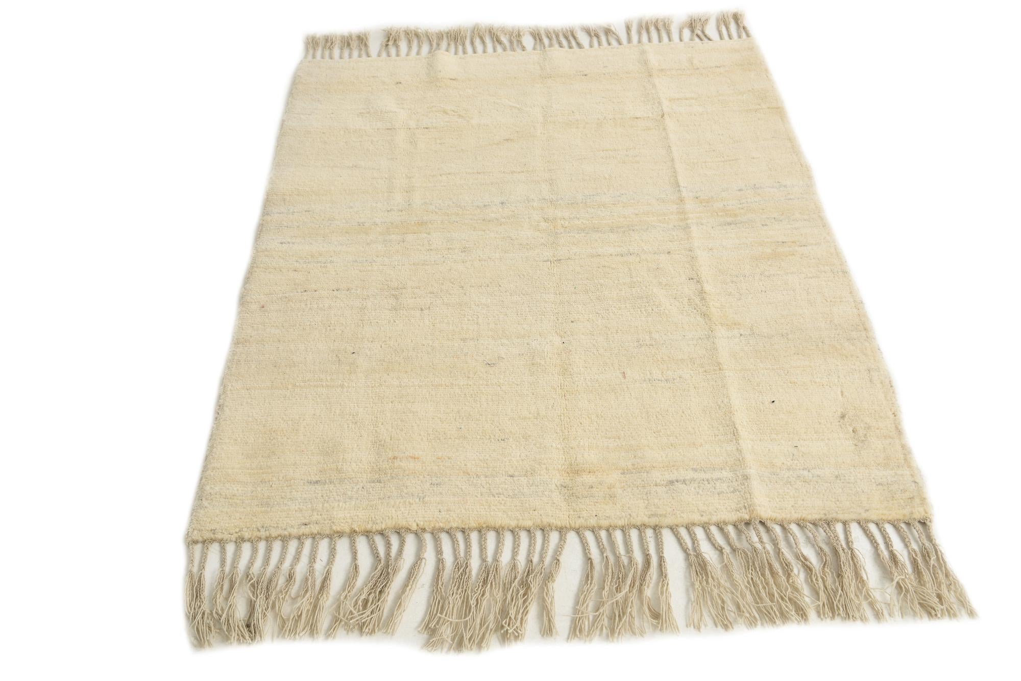4' x 4' 9 Hand Knotted Kashkuli Gabbeh Wool Rug
