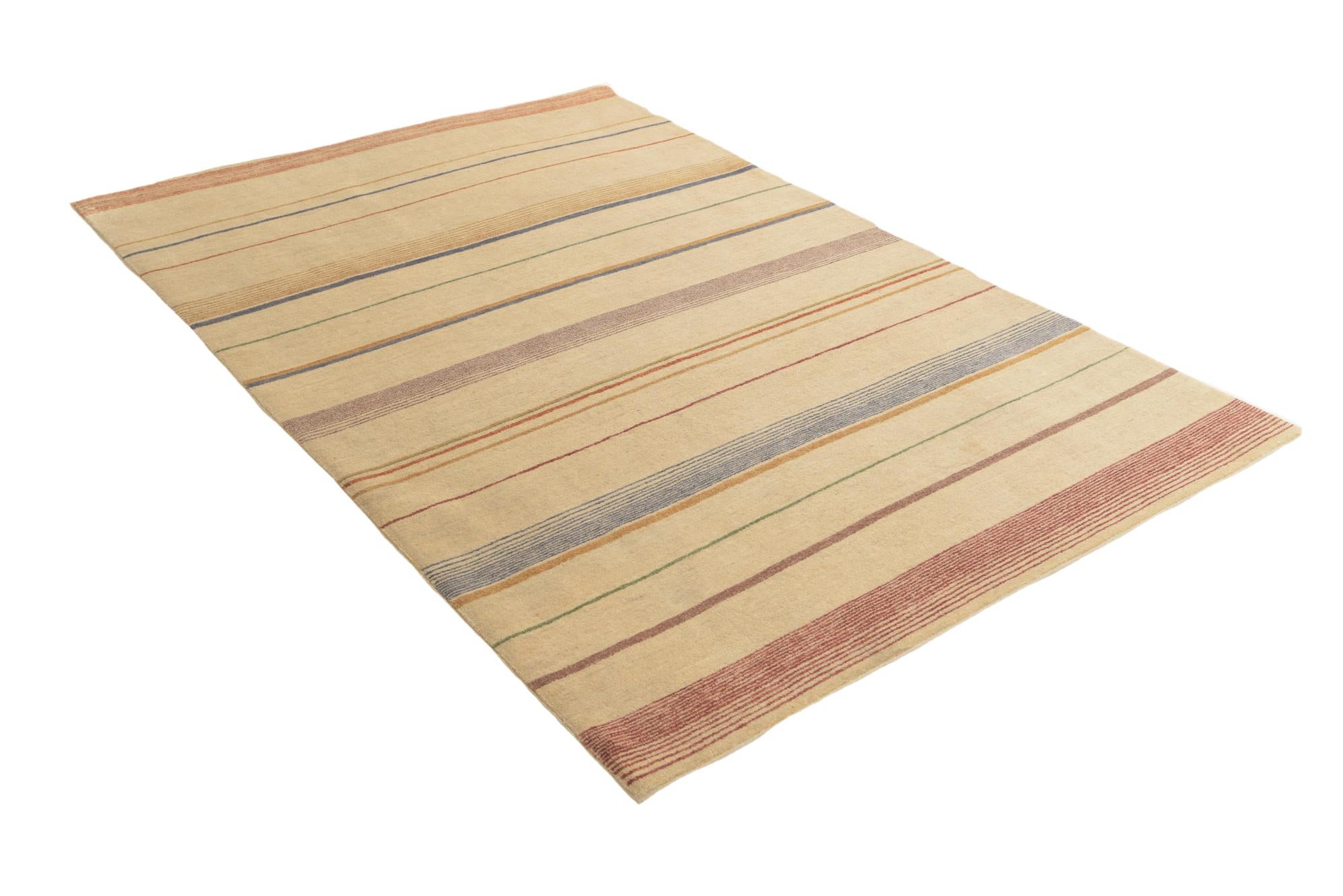 5' 6 x 8' 2 Hand Knotted Kashkuli Gabbeh Oriental Wool Rug