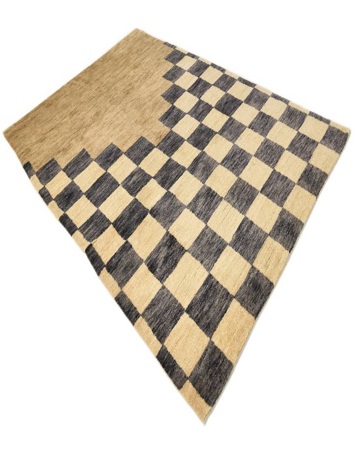 Detail image of 6' 8 x 10'  Hand Knotted Kashkuli Gabbeh Wool Rug