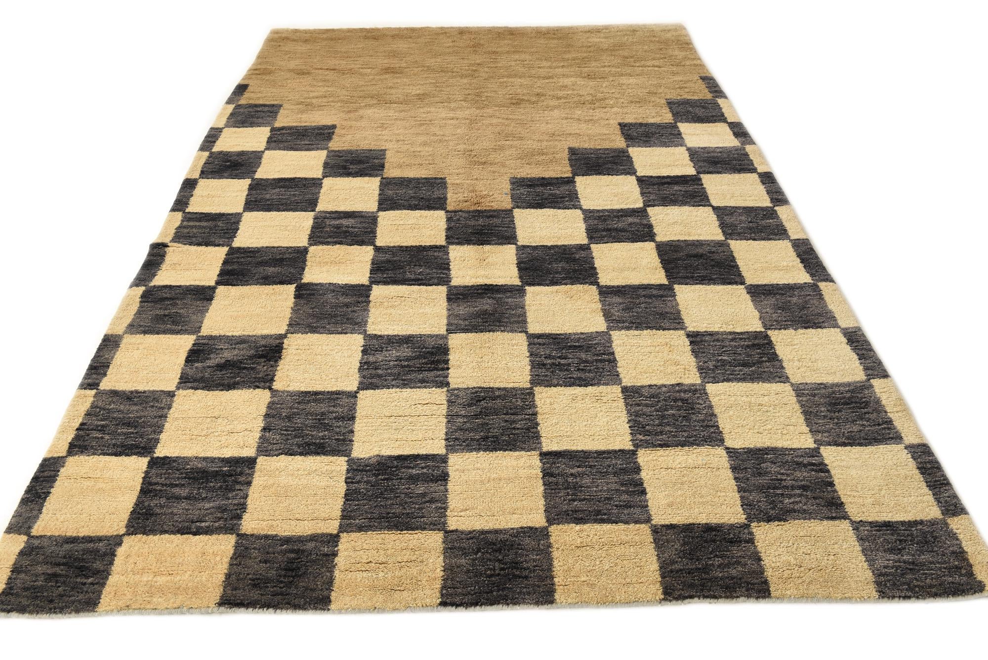 6' 8 x 10' Hand Knotted Kashkuli Gabbeh Wool Rug