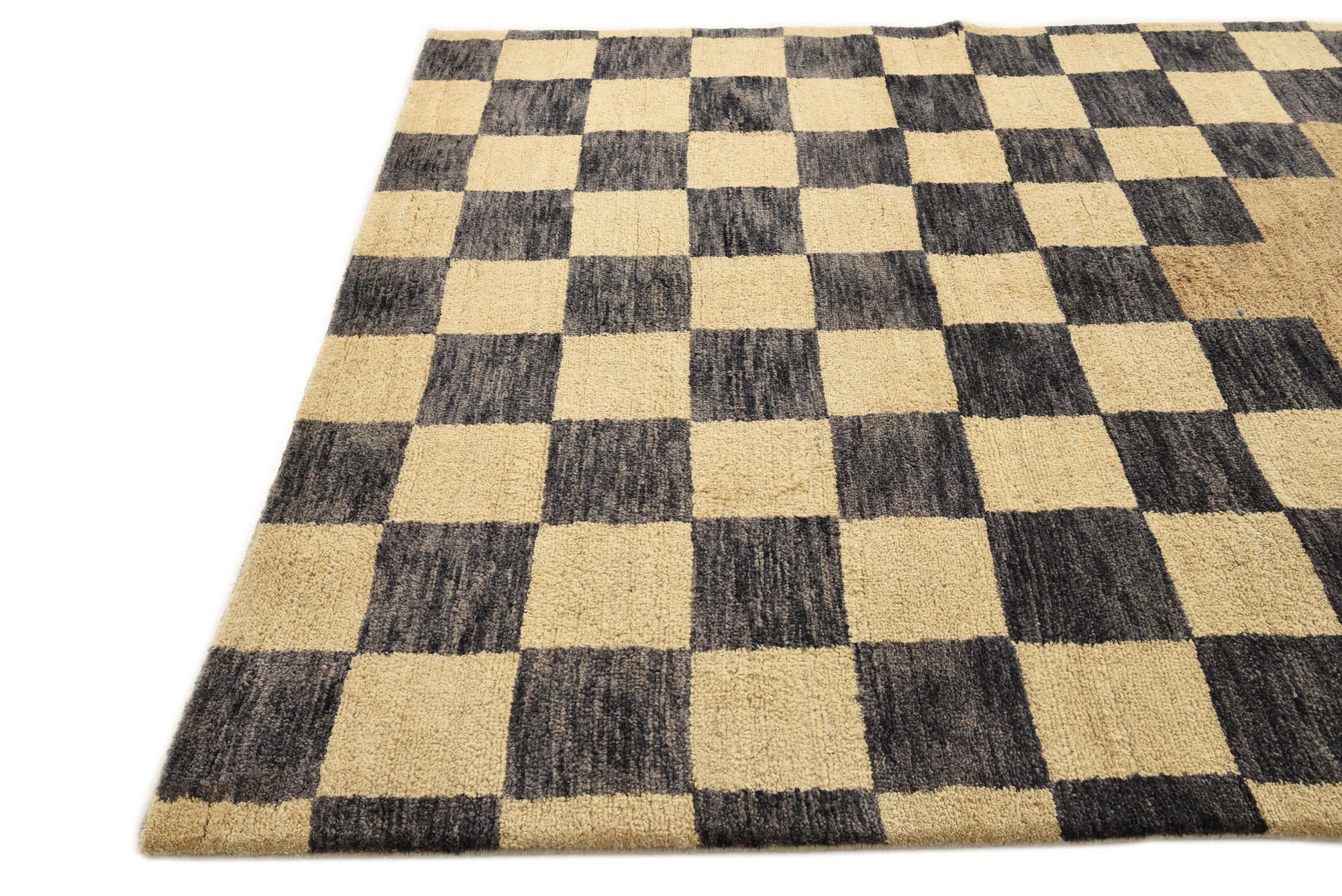 6' 8 x 10' Hand Knotted Kashkuli Gabbeh Wool Rug