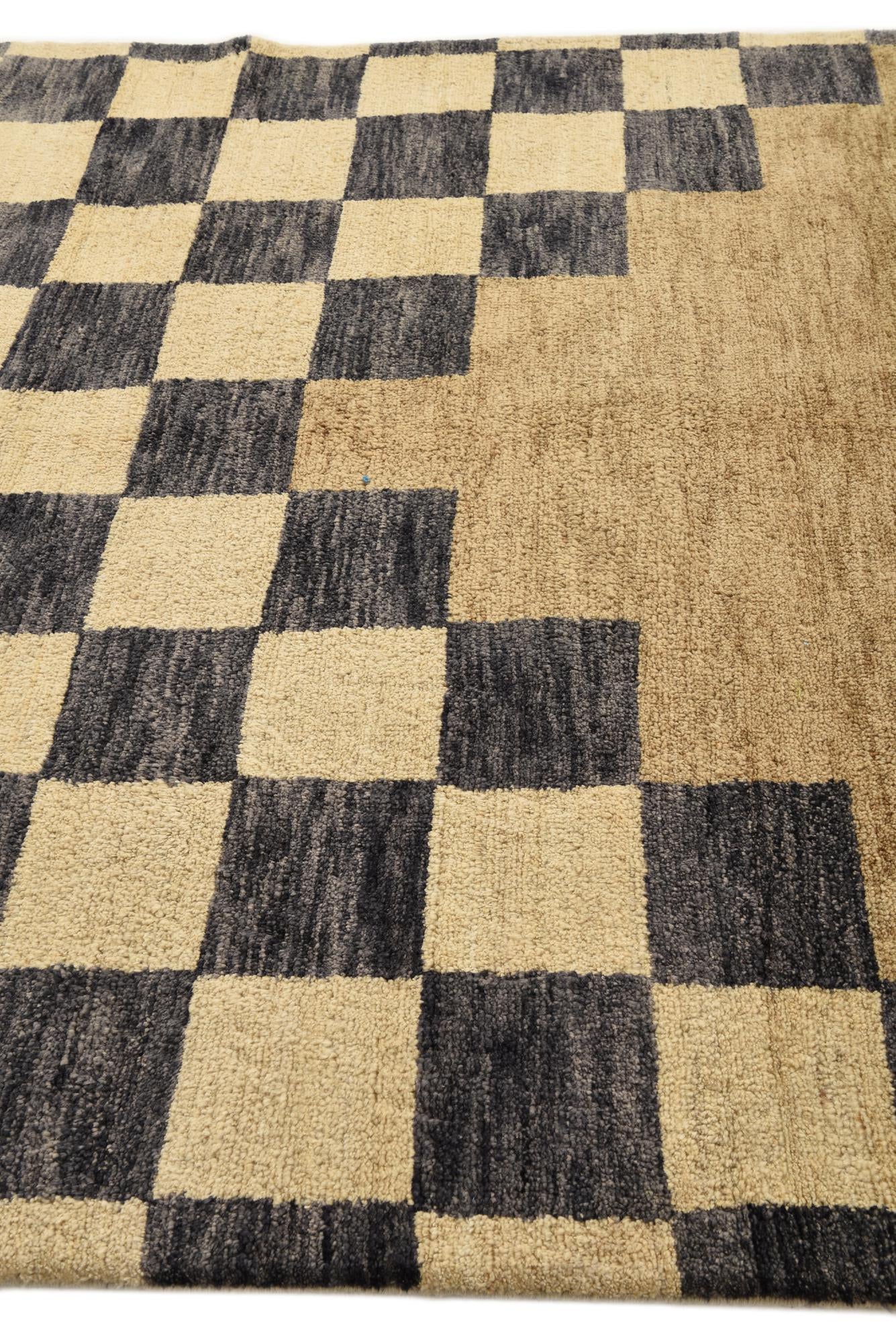 6' 8 x 10' Hand Knotted Kashkuli Gabbeh Wool Rug