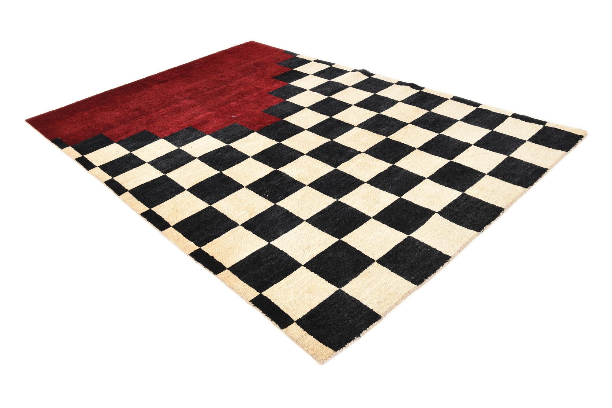 6' 9 x 9' 10 Hand Knotted Kashkuli Gabbeh Wool Rug