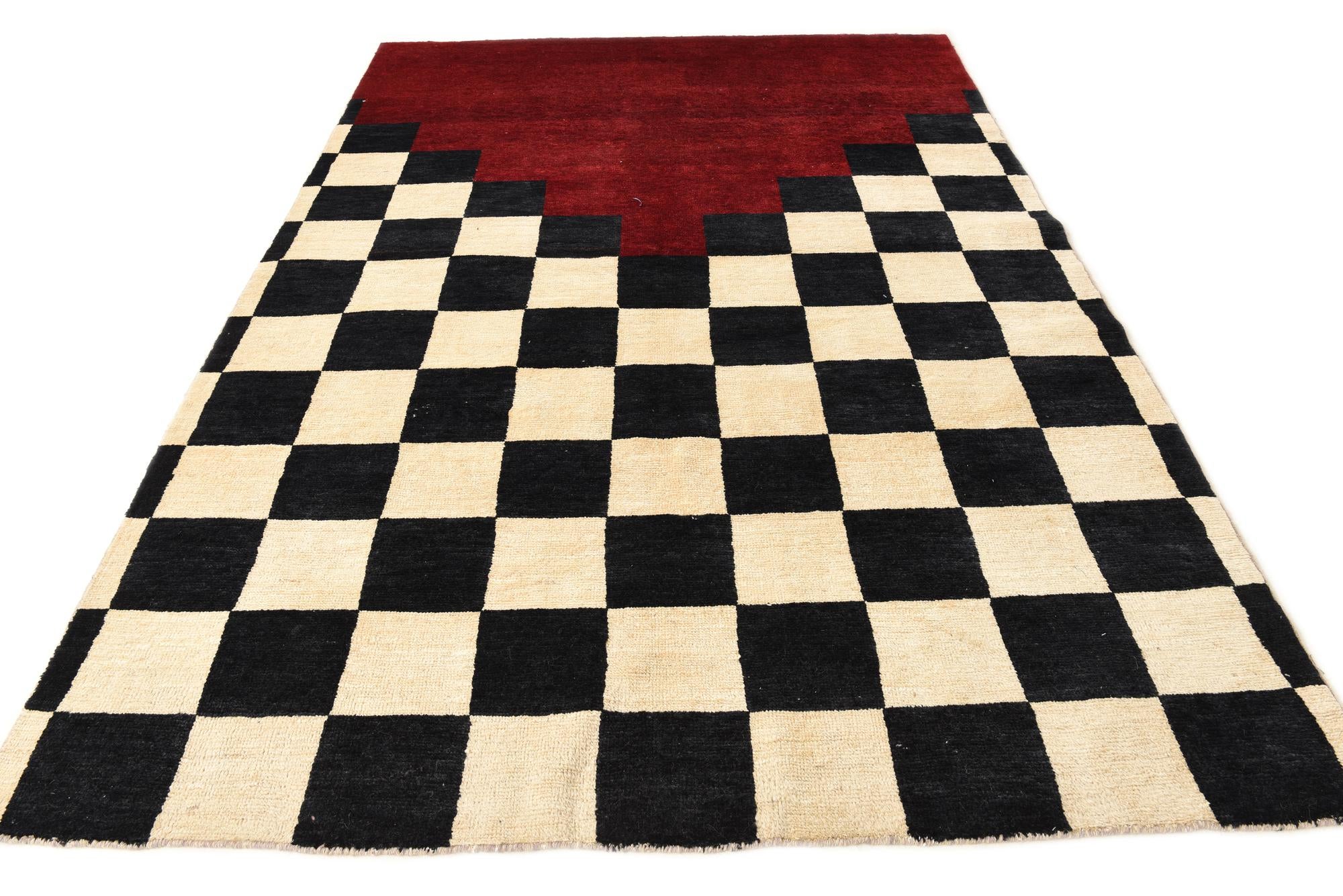 6' 9 x 9' 10 Hand Knotted Kashkuli Gabbeh Wool Rug