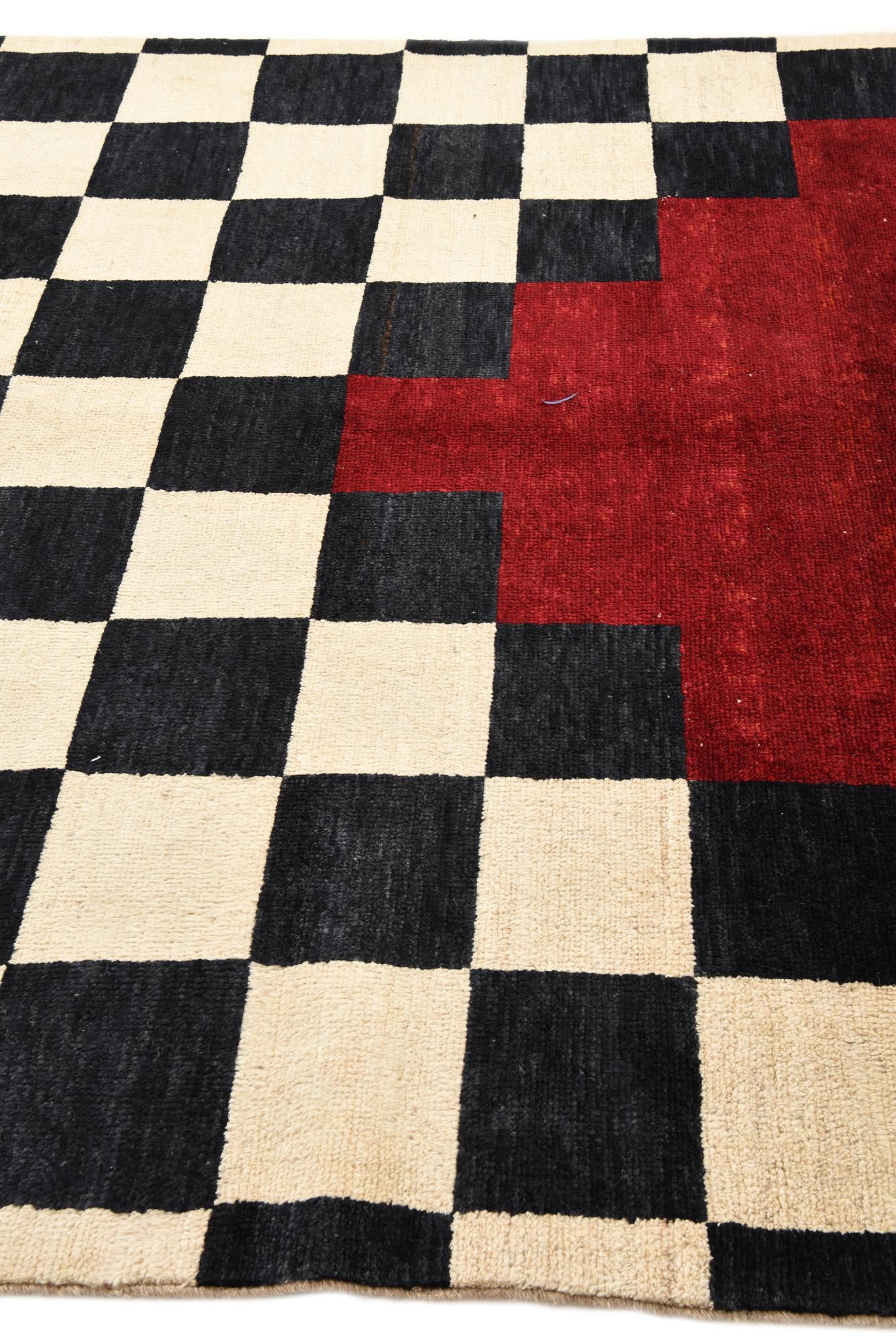 6' 9 x 9' 10 Hand Knotted Kashkuli Gabbeh Wool Rug
