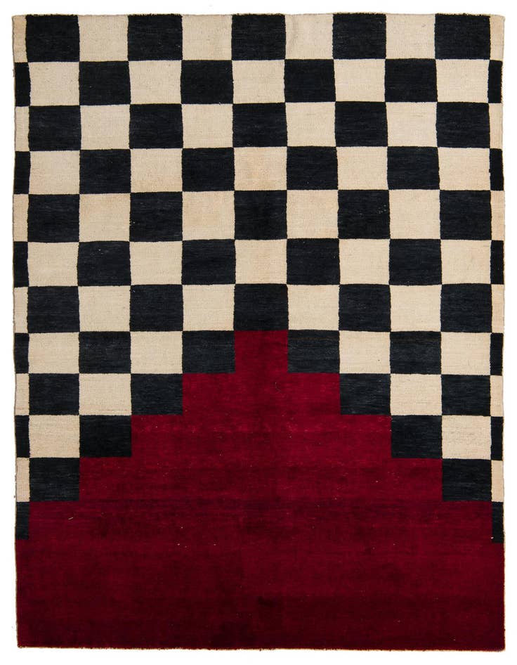 Detail image of 6' 9 x 9' 10 Hand Knotted Kashkuli Gabbeh Wool Rug