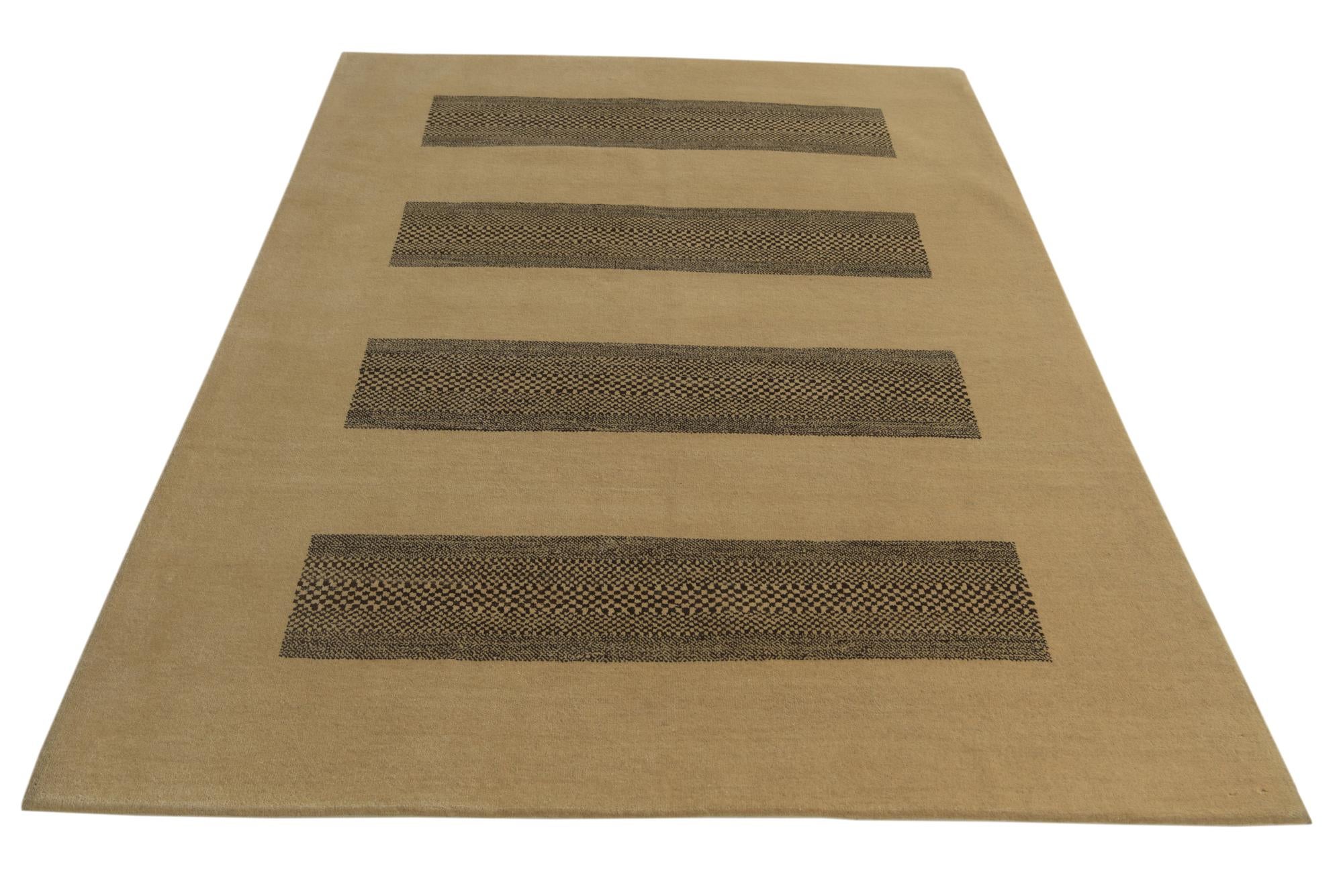 5' 7 x 8' Hand Knotted Kashkuli Gabbeh Wool Rug