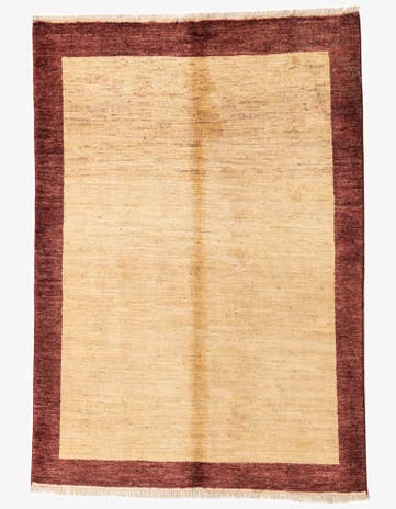 3' 10 x 5' 7 Hand Knotted Kashkuli Gabbeh Wool Rug