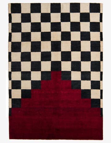 6' 9 x 9' 10 Hand Knotted Kashkuli Gabbeh Wool Rug