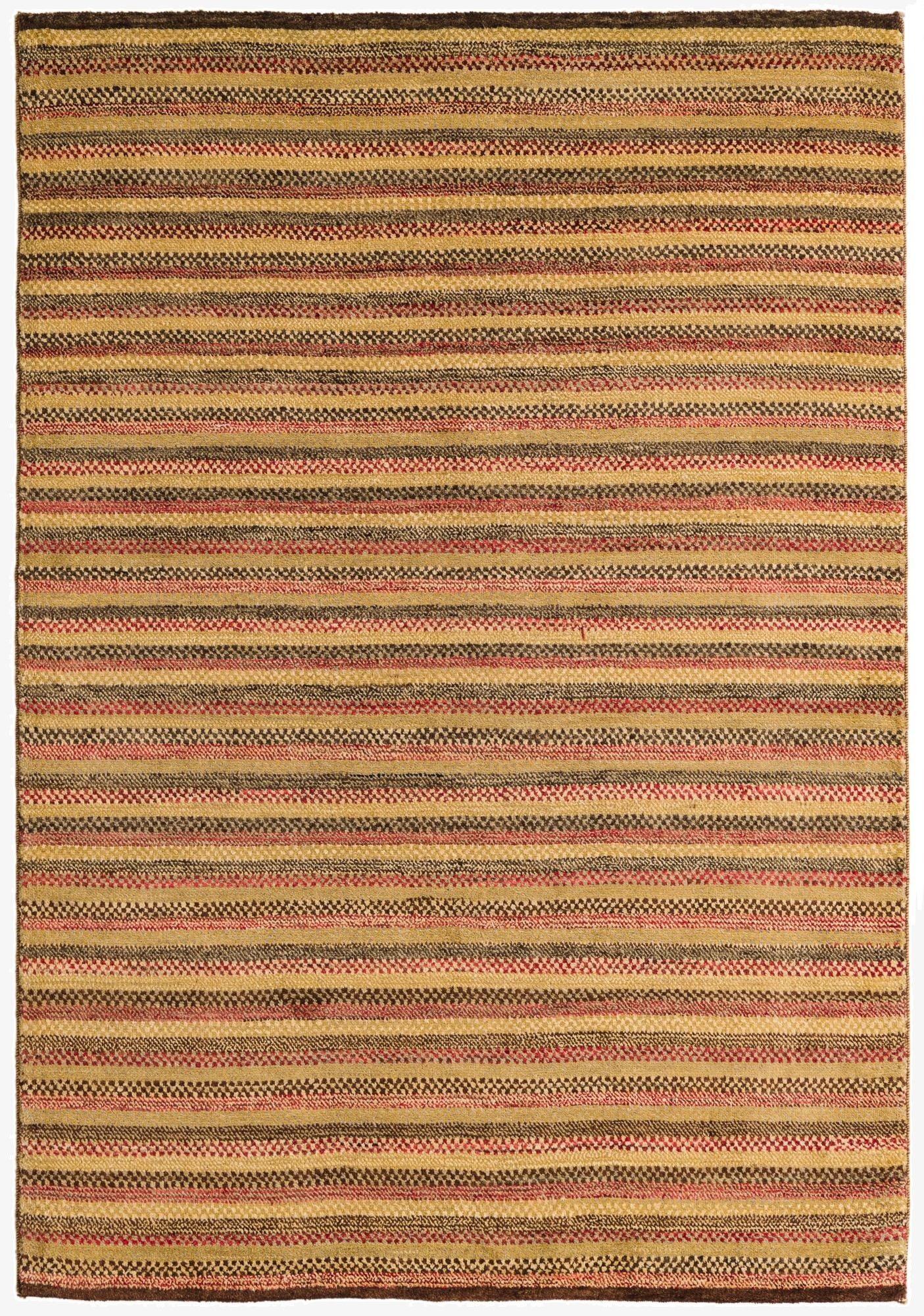 4' 7 x 6' 6  Hand Knotted Kashkuli Gabbeh Oriental Wool Rug