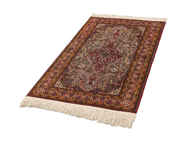 Detail image of 3' 2 x 5' 4 Hand Knotted Kashmir Oriental Wool Rug