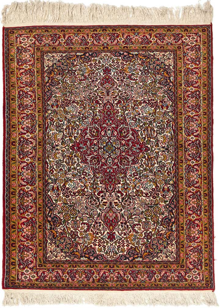 3' 2 x 5' 4 Hand Knotted Kashmir Oriental Wool Rug