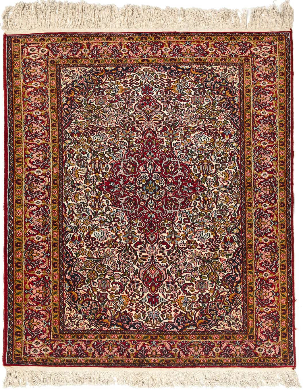 3' 2 x 5' 4 Hand Knotted Kashmir Oriental Wool Rug