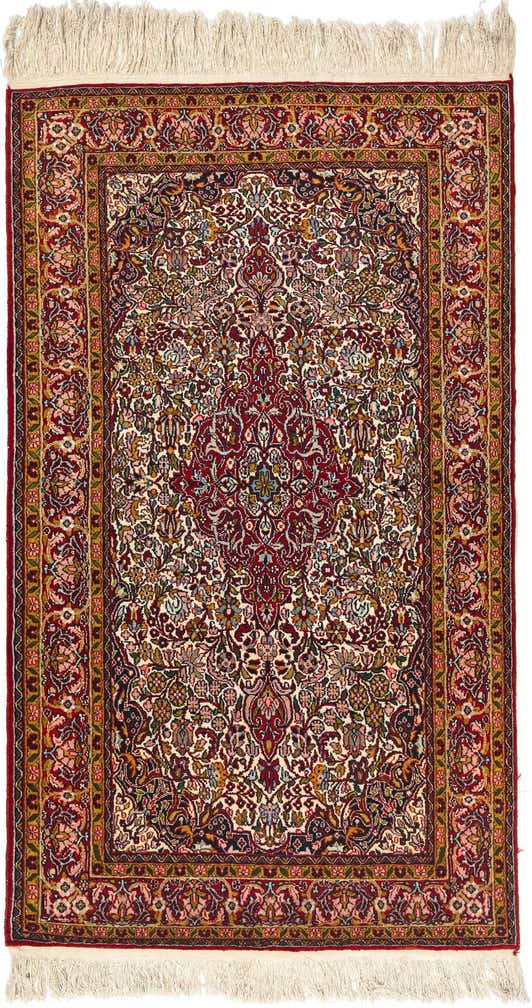 3' 2 x 5' 4 Hand Knotted Kashmir Oriental Wool Rug