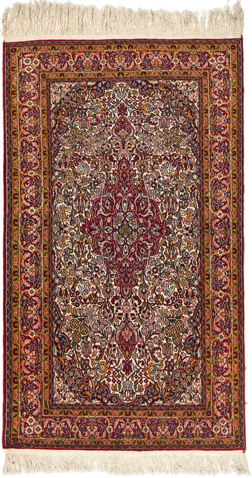 Detail image of 3' 2 x 5' 4 Hand Knotted Kashmir Oriental Wool Rug