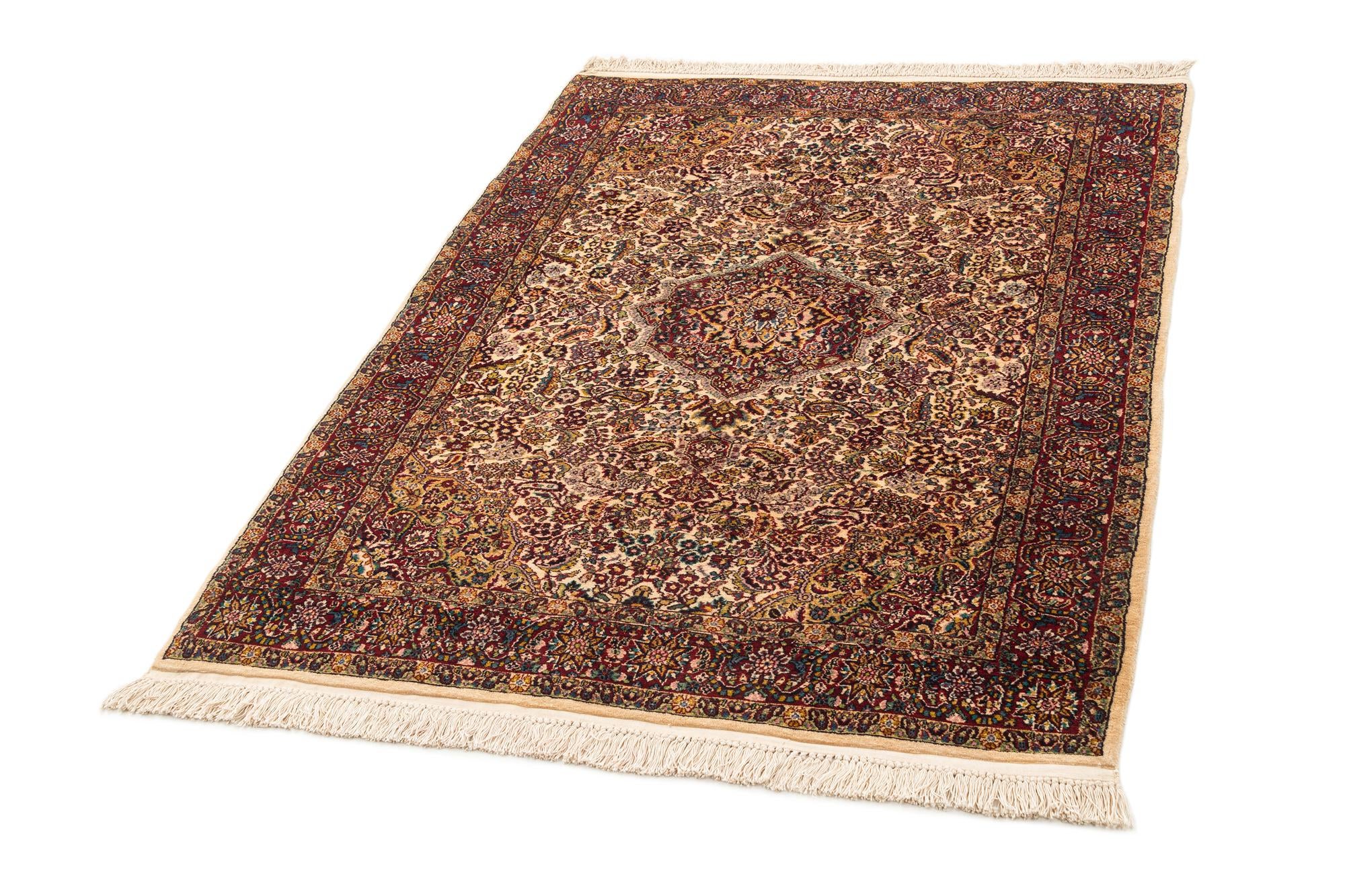 4' 2 x 5' 10 Hand Knotted Kashmir Wool Rug