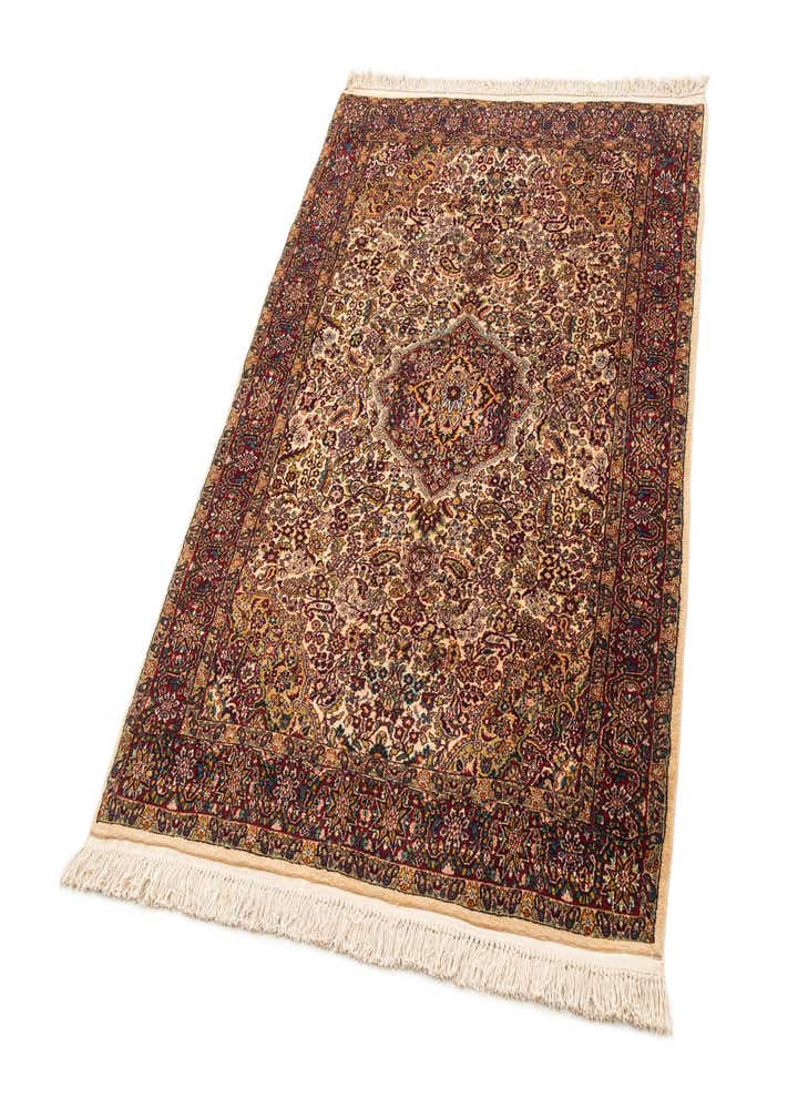 4' 2 x 5' 10 Hand Knotted Kashmir Wool Rug